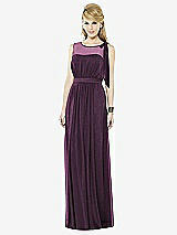 Front View Thumbnail - Aubergine Silver After Six Shimmer Bridesmaid Dress 6714LS