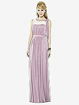 Front View Thumbnail - Suede Rose Silver After Six Shimmer Bridesmaid Dress 6714LS