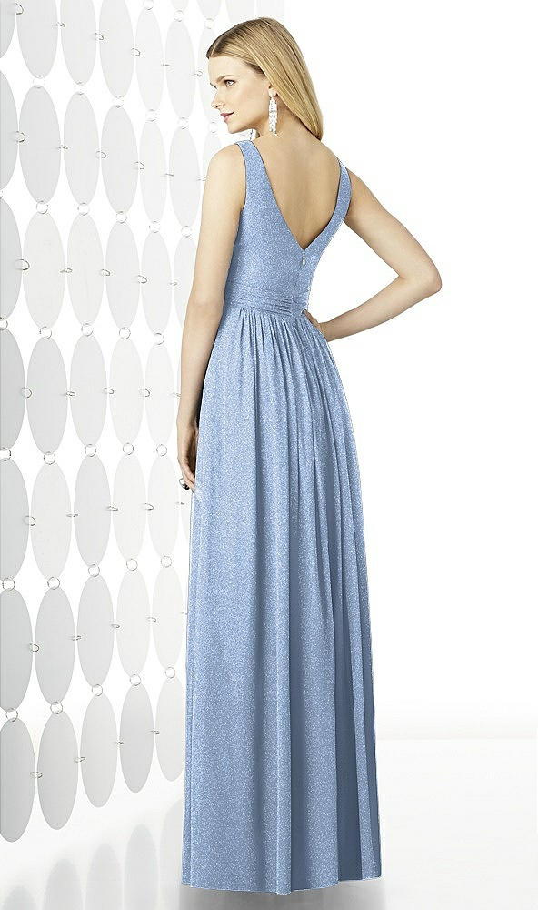 Back View - Cloudy Silver After Six Shimmer Bridesmaid Dress 6727LS