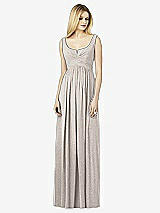 Front View Thumbnail - Taupe Silver After Six Shimmer Bridesmaid Dress 6727LS