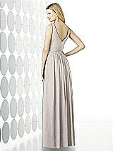 Rear View Thumbnail - Taupe Silver After Six Shimmer Bridesmaid Dress 6727LS