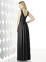 Rear View Thumbnail - Black Silver After Six Shimmer Bridesmaid Dress 6727LS