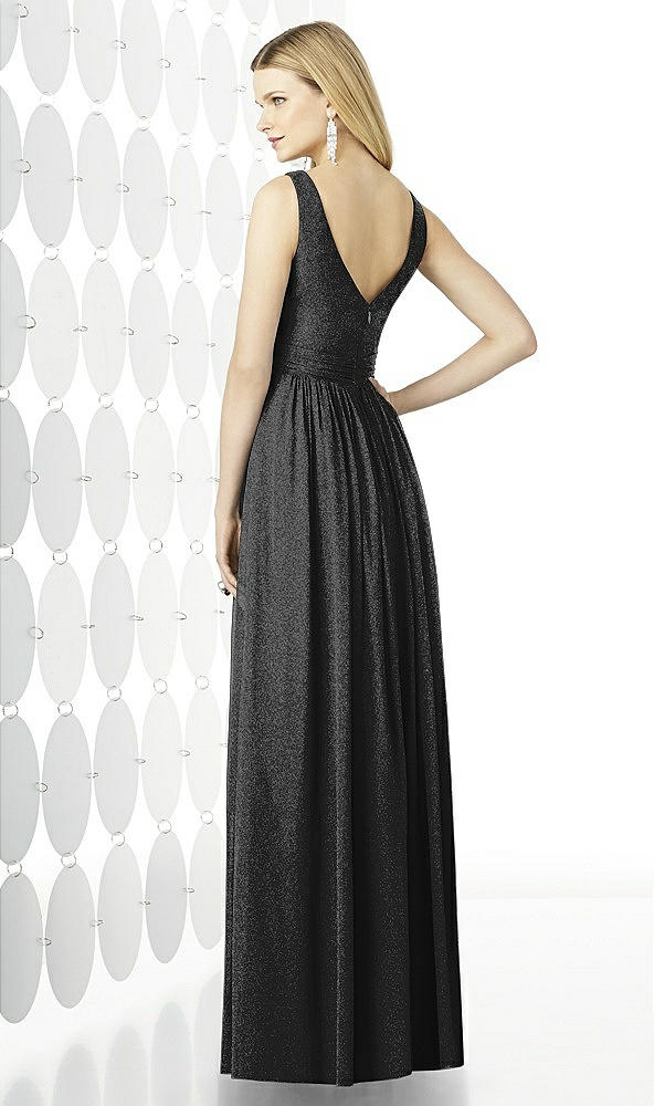 Back View - Black Silver After Six Shimmer Bridesmaid Dress 6727LS