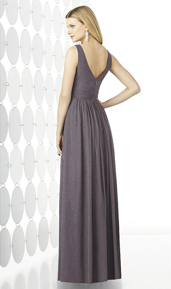 Back View - Stormy Silver After Six Shimmer Bridesmaid Dress 6727LS