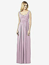 Front View Thumbnail - Suede Rose Silver After Six Shimmer Bridesmaid Dress 6727LS