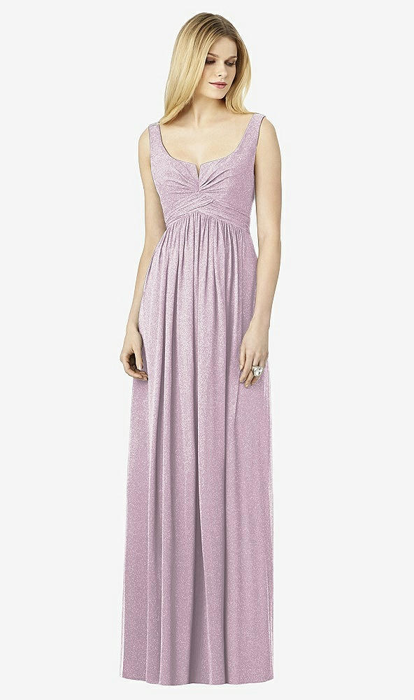 Front View - Suede Rose Silver After Six Shimmer Bridesmaid Dress 6727LS