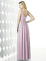 Rear View Thumbnail - Suede Rose Silver After Six Shimmer Bridesmaid Dress 6727LS