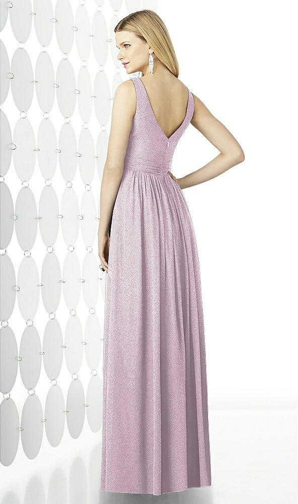 Back View - Suede Rose Silver After Six Shimmer Bridesmaid Dress 6727LS