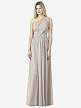 Front View Thumbnail - Taupe Silver After Six Shimmer Bridesmaid Dress 6728LS
