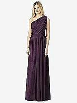 Front View Thumbnail - Aubergine Silver After Six Shimmer Bridesmaid Dress 6728LS
