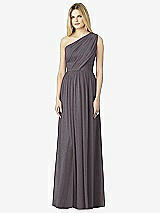 Front View Thumbnail - Stormy Silver After Six Shimmer Bridesmaid Dress 6728LS