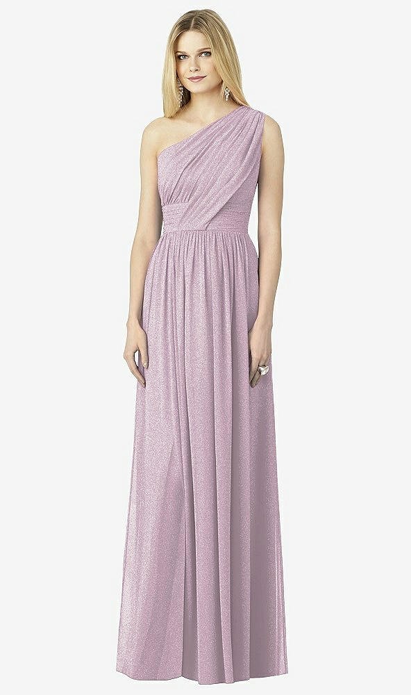 Front View - Suede Rose Silver After Six Shimmer Bridesmaid Dress 6728LS