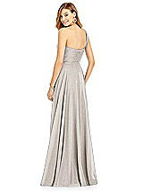 Rear View Thumbnail - Taupe Silver After Six Shimmer Bridesmaid Dress 6751LS