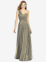 Front View Thumbnail - Mocha Gold After Six Shimmer Bridesmaid Dress 6751LS