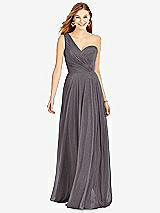 Front View Thumbnail - Stormy Silver After Six Shimmer Bridesmaid Dress 6751LS