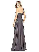 Rear View Thumbnail - Stormy Silver After Six Shimmer Bridesmaid Dress 6751LS