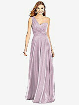 Front View Thumbnail - Suede Rose Silver After Six Shimmer Bridesmaid Dress 6751LS