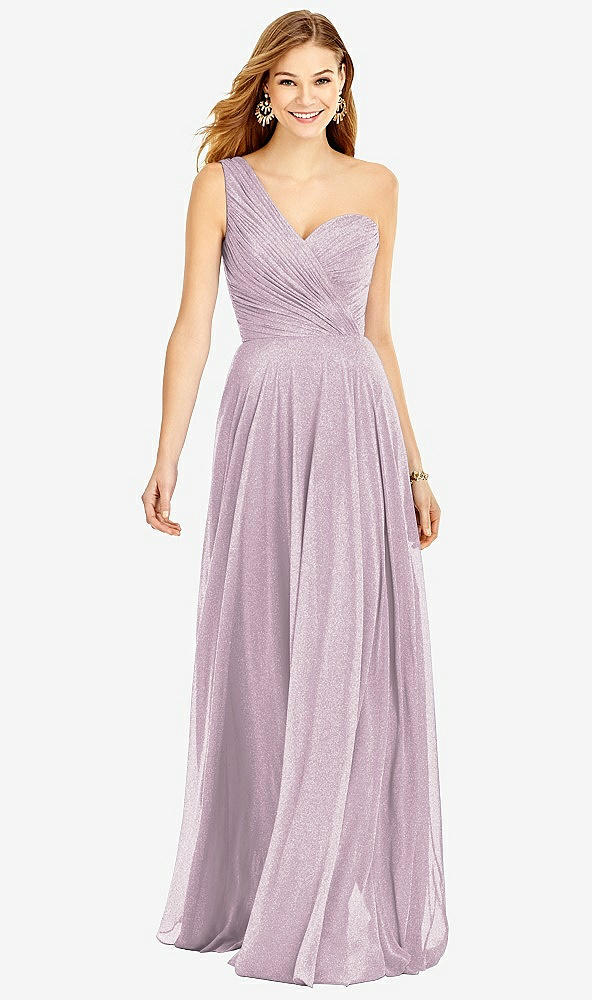 Front View - Suede Rose Silver After Six Shimmer Bridesmaid Dress 6751LS