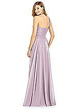 Rear View Thumbnail - Suede Rose Silver After Six Shimmer Bridesmaid Dress 6751LS