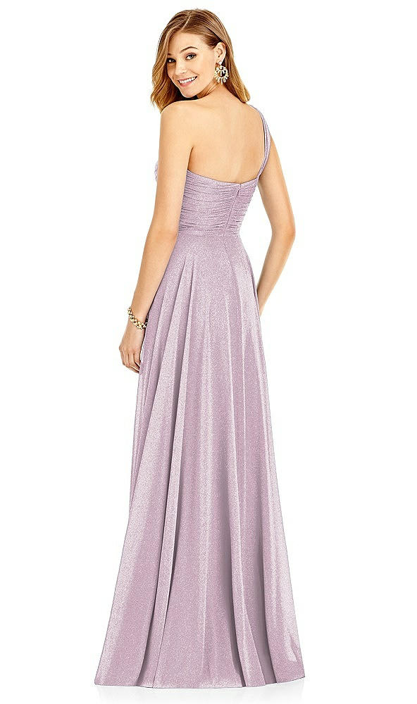 Back View - Suede Rose Silver After Six Shimmer Bridesmaid Dress 6751LS
