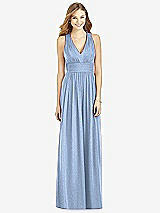 Front View Thumbnail - Cloudy Silver After Six Shimmer Bridesmaid Dress 6752LS