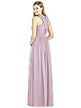 Rear View Thumbnail - Suede Rose Silver After Six Shimmer Bridesmaid Dress 6752LS
