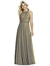 Front View Thumbnail - Mocha Gold After Six Shimmer Bridesmaid Dress 6760LS