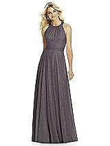 Front View Thumbnail - Stormy Silver After Six Shimmer Bridesmaid Dress 6760LS