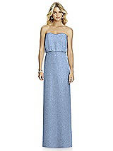 Front View Thumbnail - Cloudy Silver After Six Shimmer Bridesmaid Dress 6761LS