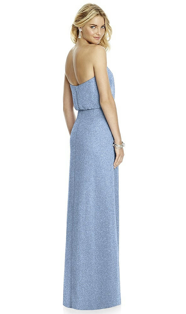 Back View - Cloudy Silver After Six Shimmer Bridesmaid Dress 6761LS