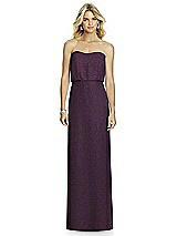 Front View Thumbnail - Aubergine Silver After Six Shimmer Bridesmaid Dress 6761LS