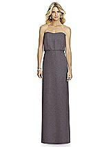 Front View Thumbnail - Stormy Silver After Six Shimmer Bridesmaid Dress 6761LS