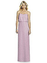 Front View Thumbnail - Suede Rose Silver After Six Shimmer Bridesmaid Dress 6761LS