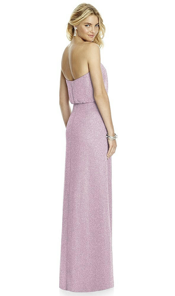 Back View - Suede Rose Silver After Six Shimmer Bridesmaid Dress 6761LS