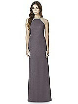 Front View Thumbnail - Stormy Silver After Six Shimmer Bridesmaid Dress 6762LS