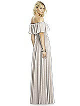 Rear View Thumbnail - Taupe Silver After Six Shimmer Bridesmaid Dress 6763LS