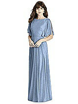 Front View Thumbnail - Cloudy Silver After Six Shimmer Bridesmaid Dress 6778LS