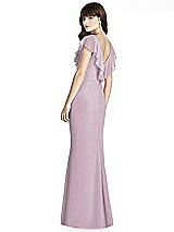 Rear View Thumbnail - Suede Rose Silver After Six Shimmer Bridesmaid Dress 6779LS