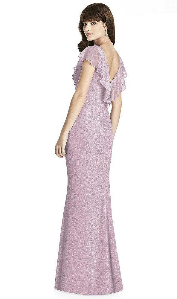 Back View - Suede Rose Silver After Six Shimmer Bridesmaid Dress 6779LS