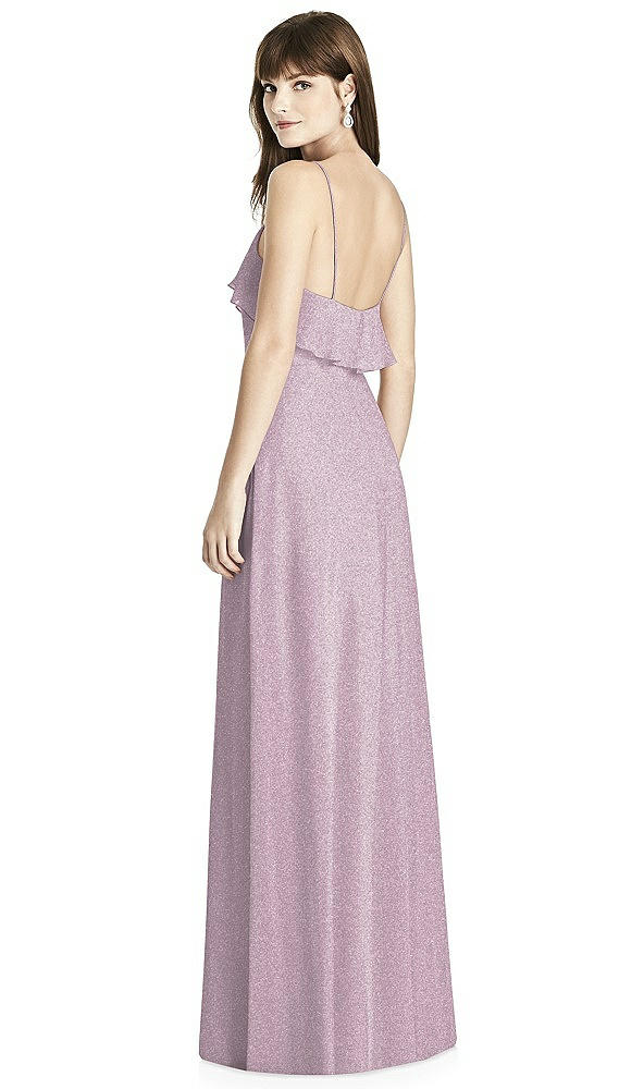 Back View - Suede Rose Silver After Six Shimmer Bridesmaid Dress 6780LS