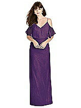 Front View Thumbnail - Majestic Gold After Six Shimmer Bridesmaid Dress 6781LS