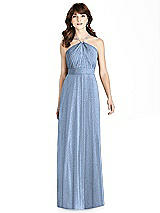Front View Thumbnail - Cloudy Silver After Six Shimmer Bridesmaid Dress 6782LS