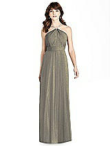Front View Thumbnail - Mocha Gold After Six Shimmer Bridesmaid Dress 6782LS