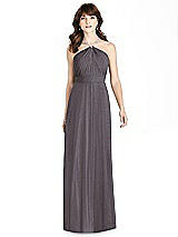 Front View Thumbnail - Stormy Silver After Six Shimmer Bridesmaid Dress 6782LS