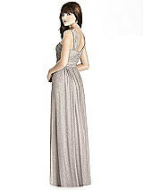 Rear View Thumbnail - Taupe Silver After Six Shimmer Bridesmaid Dress 6785LS