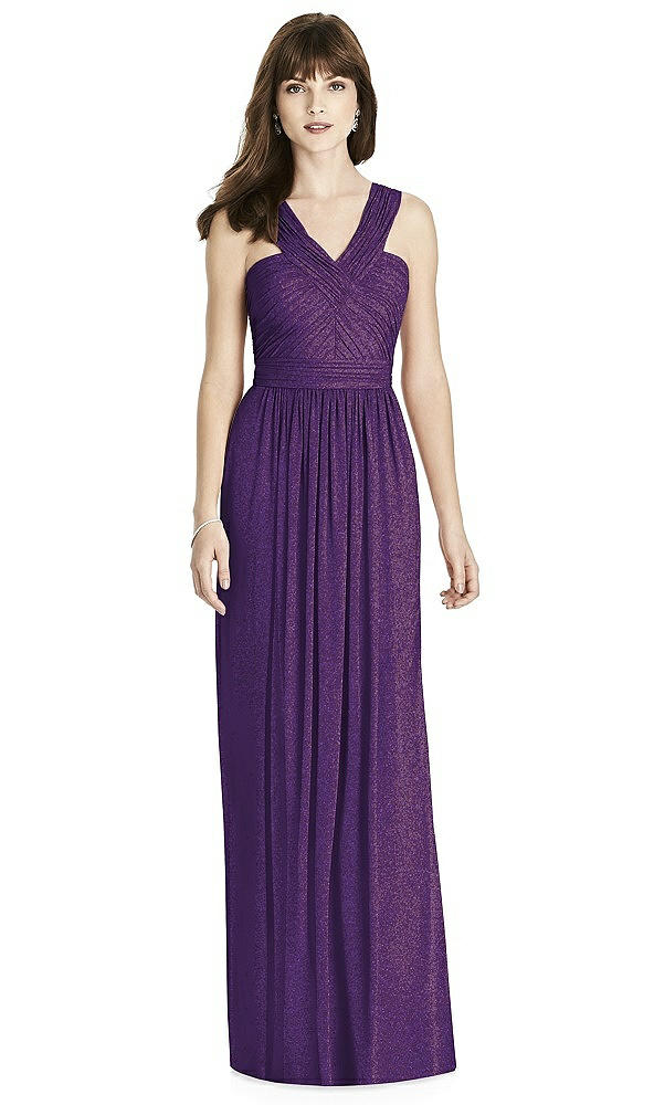 Front View - Majestic Gold After Six Shimmer Bridesmaid Dress 6785LS