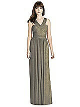 Front View Thumbnail - Mocha Gold After Six Shimmer Bridesmaid Dress 6785LS