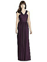 Front View Thumbnail - Aubergine Silver After Six Shimmer Bridesmaid Dress 6785LS