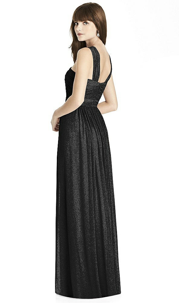 Back View - Black Silver After Six Shimmer Bridesmaid Dress 6785LS