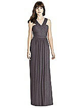 Front View Thumbnail - Stormy Silver After Six Shimmer Bridesmaid Dress 6785LS